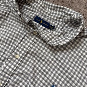 Ralph Lauren Men’s 4XB Gray Button Down Long Sleeve Shirt